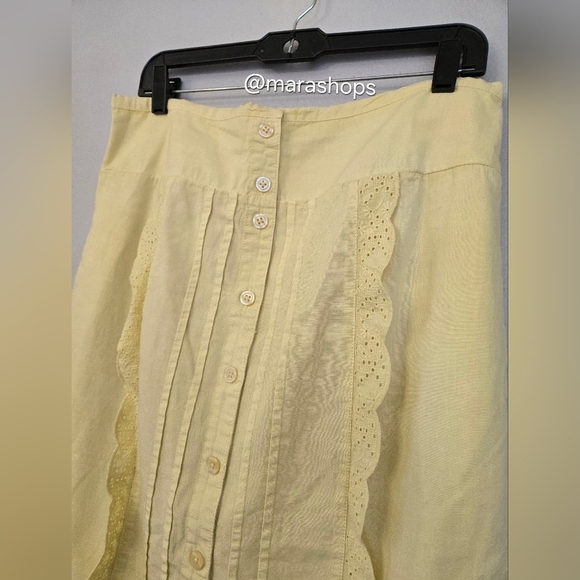 Free People Whitney Midi Skirt Yellow - Picture 4 of 6